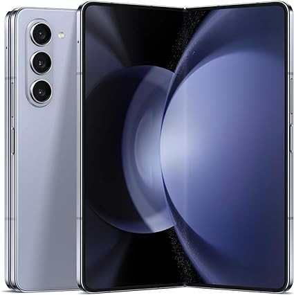 SAMSUNG Galaxy Z Fold5 AI Phone, 512GB Unlocked Android Smartphone, Big 7.6” Screen for Streaming, Gaming, Dual App View, One-Hand Control, Hands-Free Use, US Version, 2023, Icy Blue
