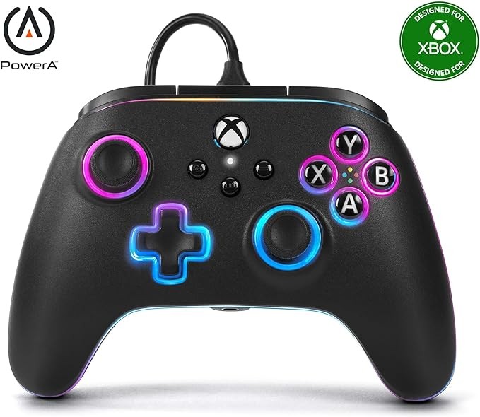 PowerA ルメクトラ アドバンテージ有線コントローラー - ブラック Xbox Series XS用 PC Windows 1011 (公式ライセンス取得) XBGP0140-01